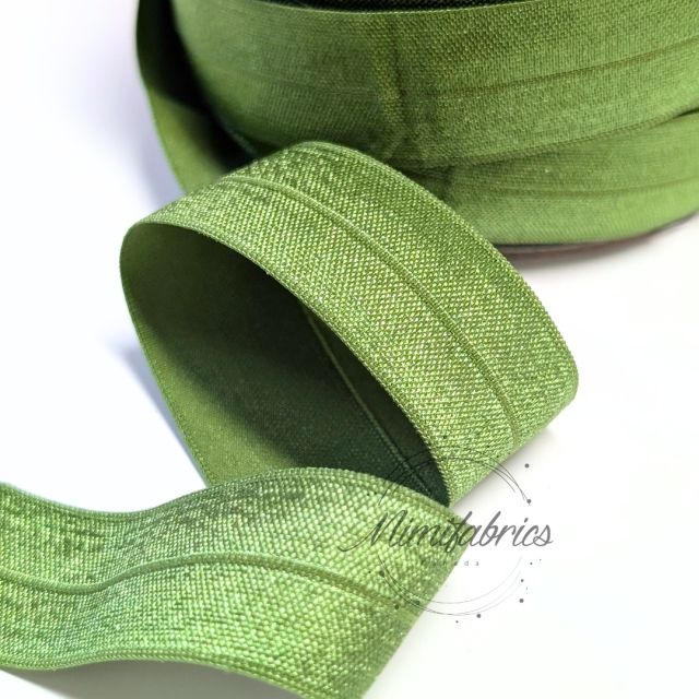25mm Fold Over Elastic - Forest Green Col. 2005