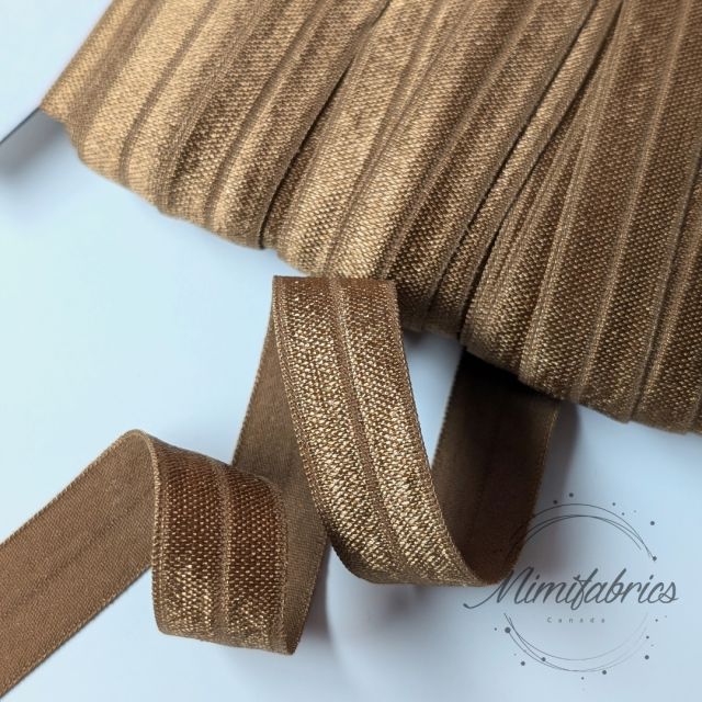 Fold over elastic - Dark Bronze -17mm Col. 162