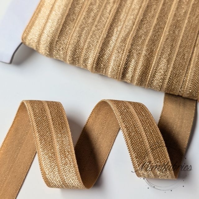 Fold over elastic - Light Bronze -17mm Col. 161