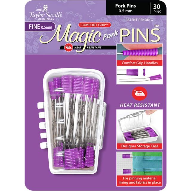 Magic Fork Pins™ Fine (0.5mm) - 30 pcs by Taylor of Seville