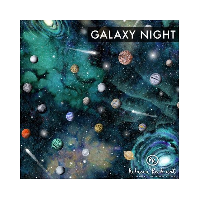 Organic Jersey Knit - Galaxy Night by Rebecca Reck