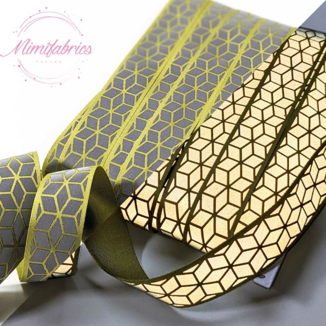 Geo Reflective Tape 25mm - Pear Green