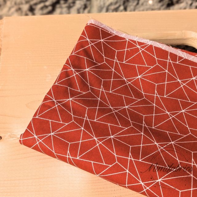 Cotton Poplin Geo Lines - Rust Col. 11