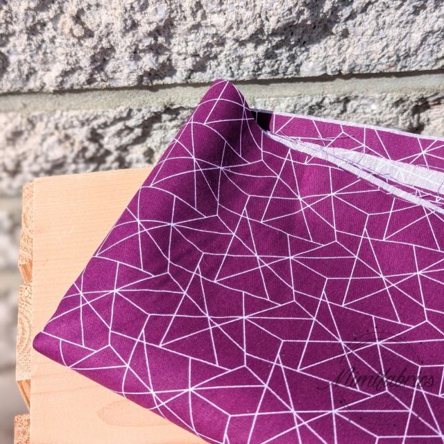 Cotton Poplin Geo Lines - Violet Col. 03