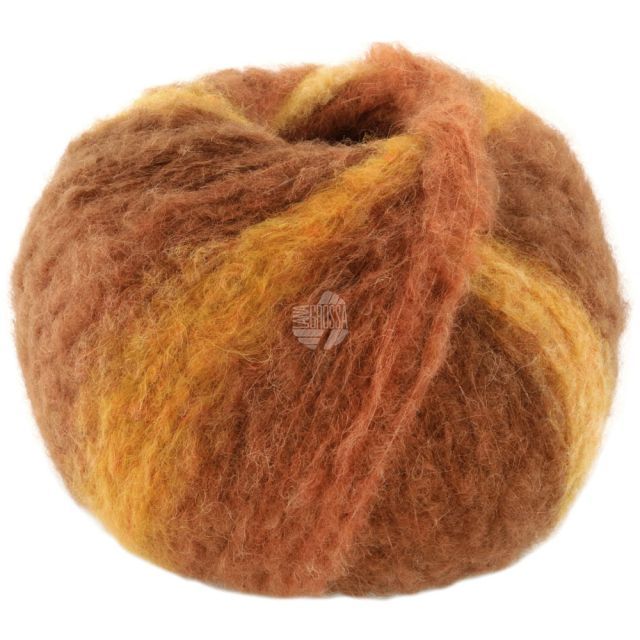 Gigante - Bulky Alpaca Yarn  Brown/Ochre/Terracotta  col.006- 100g Skein by Lana Grossa