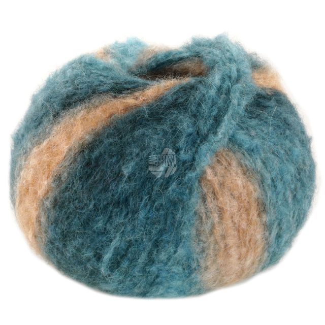 Gigante - Bulky Alpaca Yarn Petrol/Brown col.009- 100g Skein by Lana Grossa