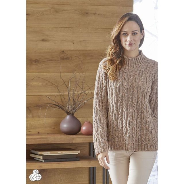 "Giovanna" Sweater TUSCANY TWEED Size 40-46 -  Knitting Pattern + Yarn Bundle - SCHACHENMAYR