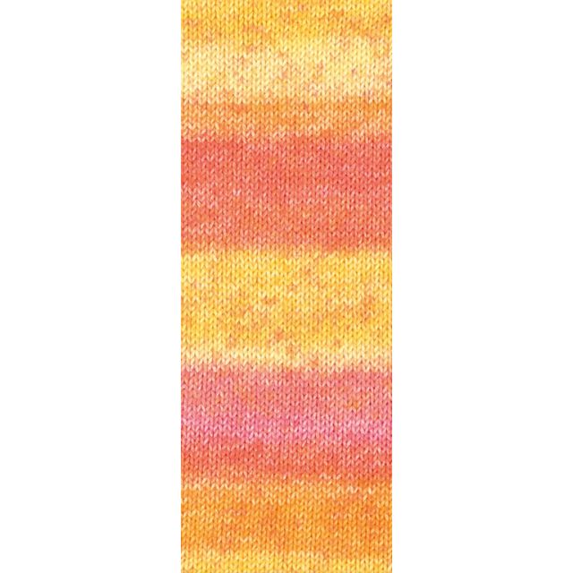GOMITOLO "Mambo" - organic cotton yarn - Orange/Pink/Yellow Col. 31 - 100g Skein by Lana Grossa
