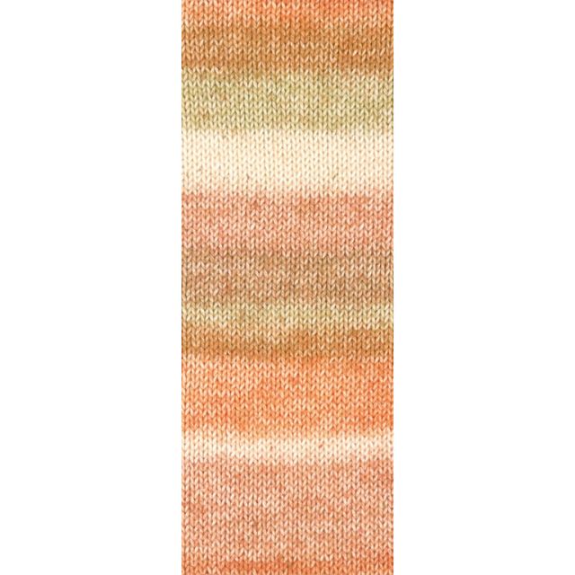 GOMITOLO "Mambo" - organic cotton yarn - Orange/Apricot/Sand Col. 37 - 100g Skein by Lana Grossa