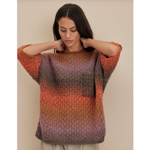 Lace Shirt GOMITOLO Size 36-50 -  Knitting Pattern + Yarn Bundle by LANA GROSSA (Gomitolo 14 Design 21)