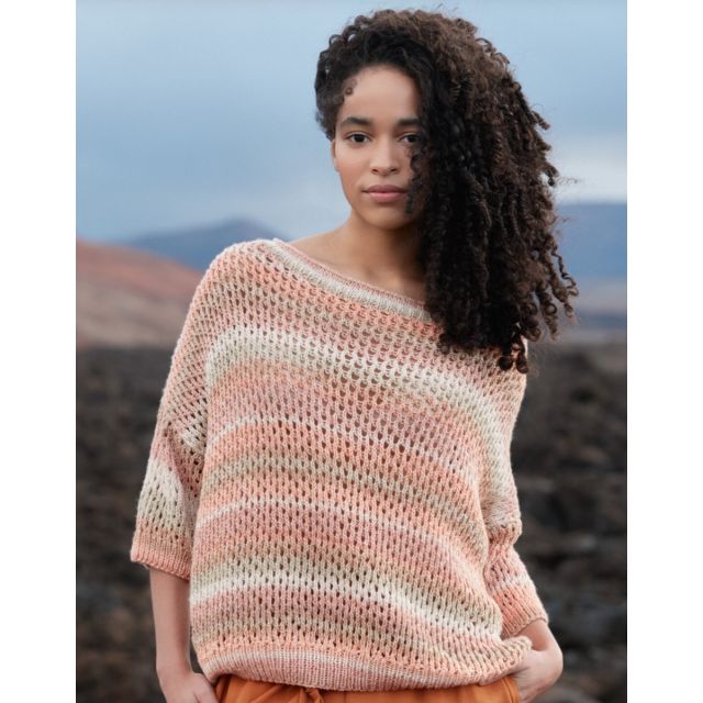 Summer Sweater "Mambo" 100% Cotton 52/54 - Pattern+Yarn Bundle by LANA GROSSA (Gomitolo 15 Design 07)