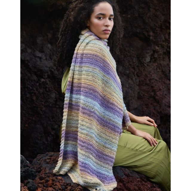 Warp Shawl "Mambo" 100% Cotton One Size - Pattern+Yarn Bundle by LANA GROSSA (Gomitolo 15 Design 01)