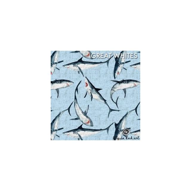 great white sharks blue on jersey