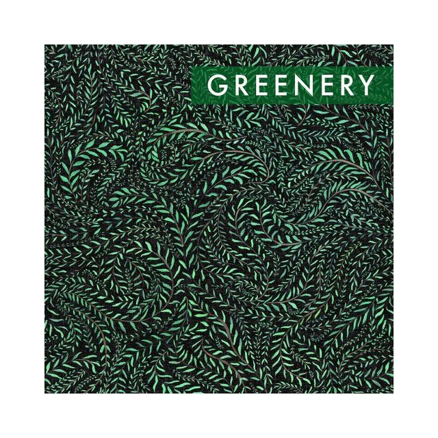 BOLT END - 200 CM - Organic Jersey Knit - Greenery Foliage