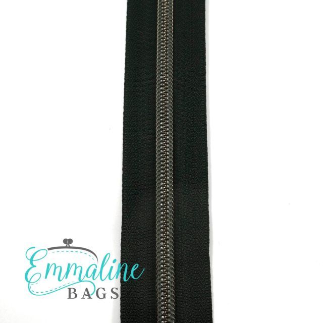 Gunmetal zipper