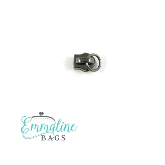 Slider with Attachment Ring / Emmaline Zipper Pulls (10-pack) - Size #3 -  Gunmetal