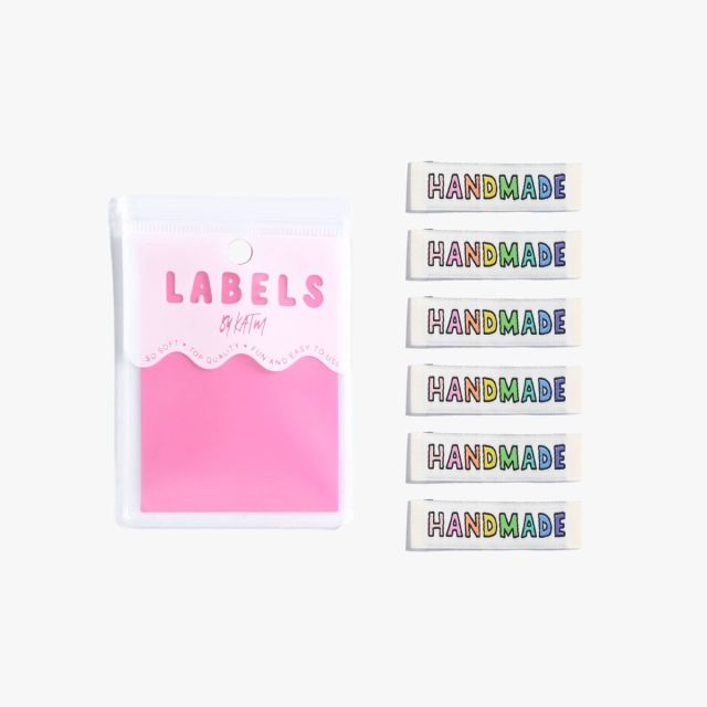 'Handmade Rainbow' Labels - 6 pcs