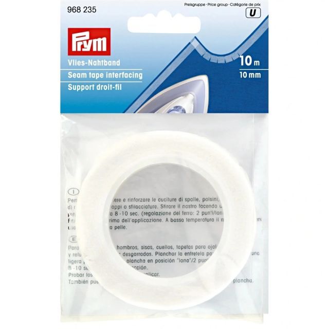 Prym - Iron-on Seam Tape Interfacing in White- 10mm x 10m