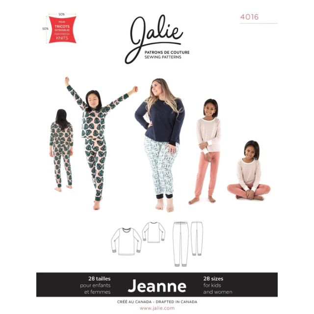 JEANNE Knit PJ Set by Jalie #4016