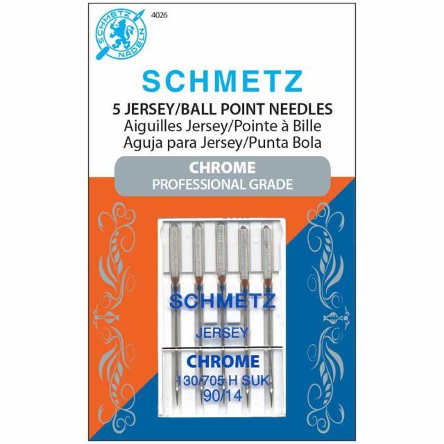 Schmetz #4026 Chrome Needle Jersey 90/14 Pack of 5