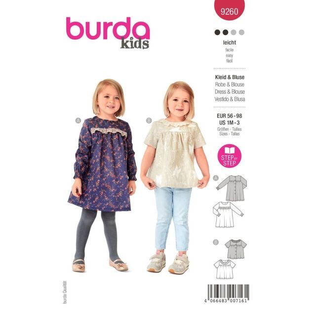 BURDA - 9260 -  Kids' Blouse and Dress