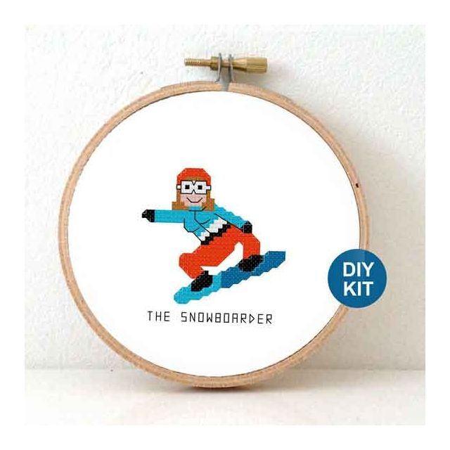 Cross Stitch Kit - Snowboarder - f