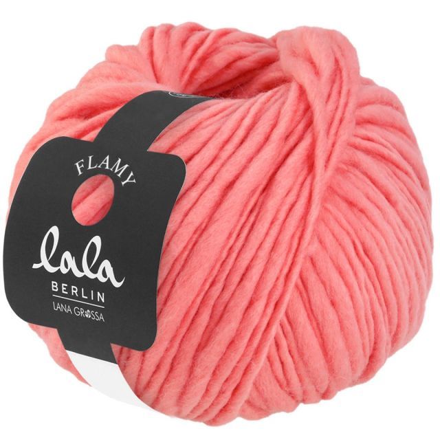 Lala Berlin Flamy - Merino Wool Salmon Pink Col. 007 - 100g Skein by Lana Grossa