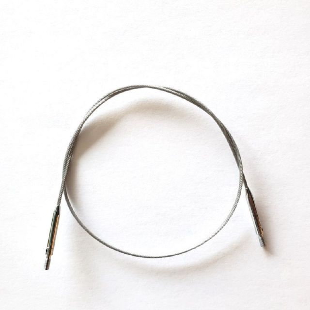 360° Swivel Cable for Interchangeable Needles - Stainless Steel - 50cm  by Lana Grossa