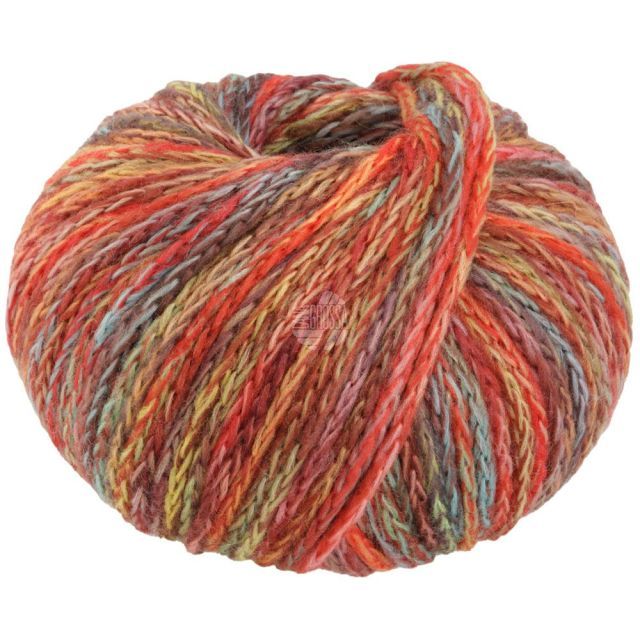 Cool Merino Big Color - Red/Green/Blue/Pink Col. 402 - 50g Skein by Lana Grossa
