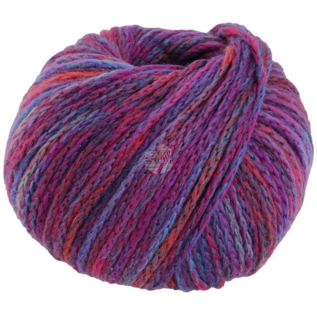 Cool Merino Big Color - Fuchsia/Violet/Teal Col. 408 - 50g Skein by Lana Grossa