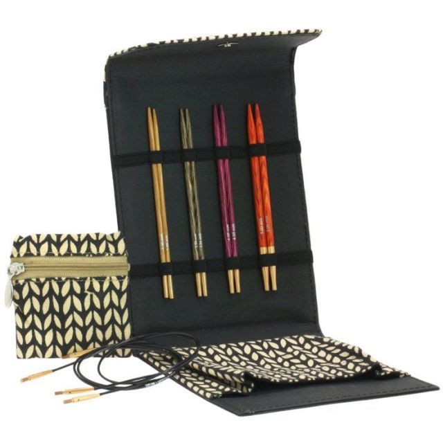 LANA GROSSA X Knit Pro Vario Needle Set with Interchangeable Needles Tips - Wood set of 4 Needles Sizes