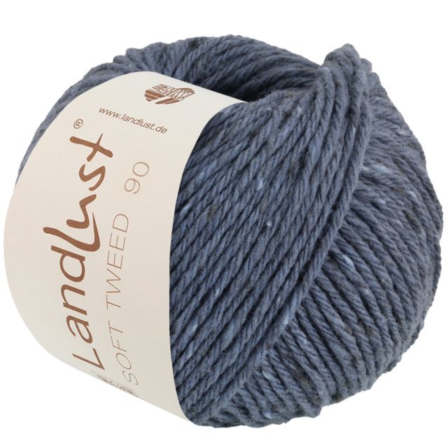 Landlust Soft Tweed 90 - Virgin Merino Wool Yarn - Denim Blue Col. 21 50g Skein by Lana Grossa