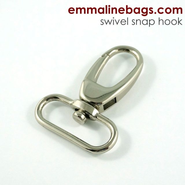 Swivel Snap Hook: 38mm (1.5") 2-pack - Nickel/Silver