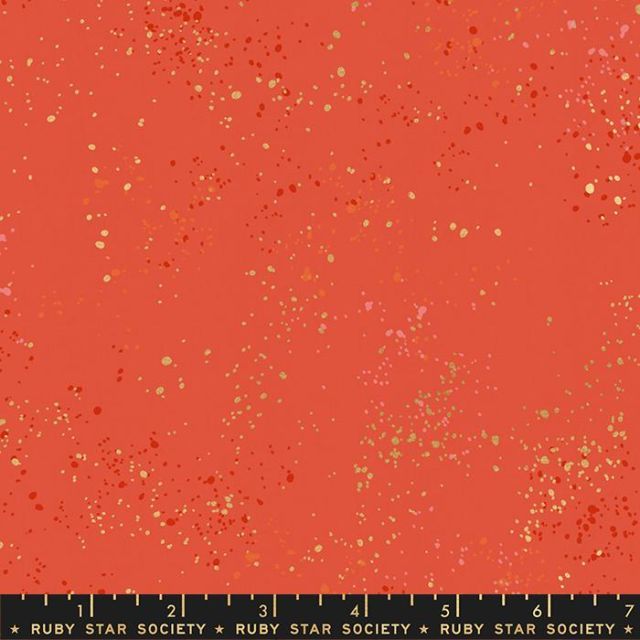 100% Cotton - Ruby Star Society "Speckled" - Metallic Festive Col. 75 per 1/2m