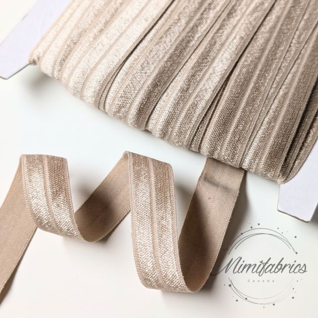 Fold over elastic - Light Beige -17mm Col. 688