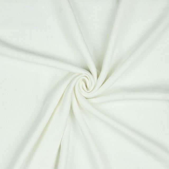 Linen Viscose Blend Textured Woven - Off White  col.02