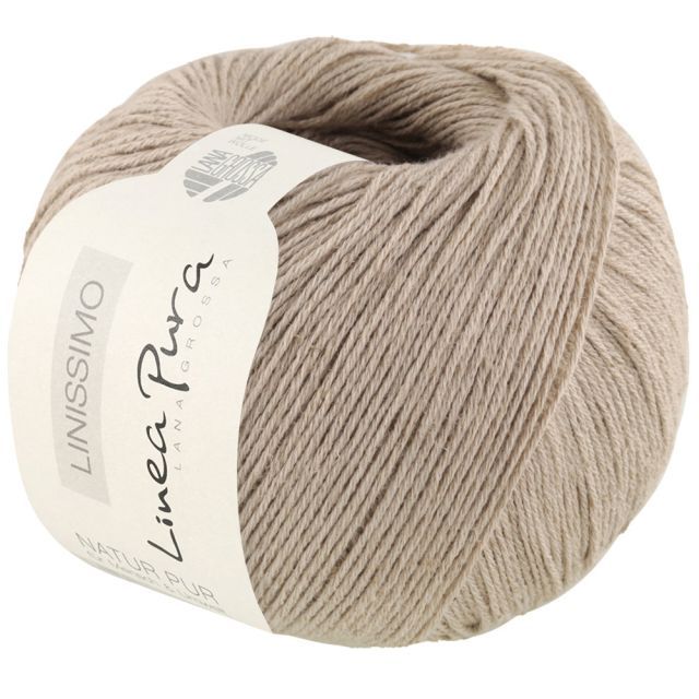 LINISSMO - Linen/Cotton Yarn - Greige Col. 02 - 50g Skein by Lana Grossa