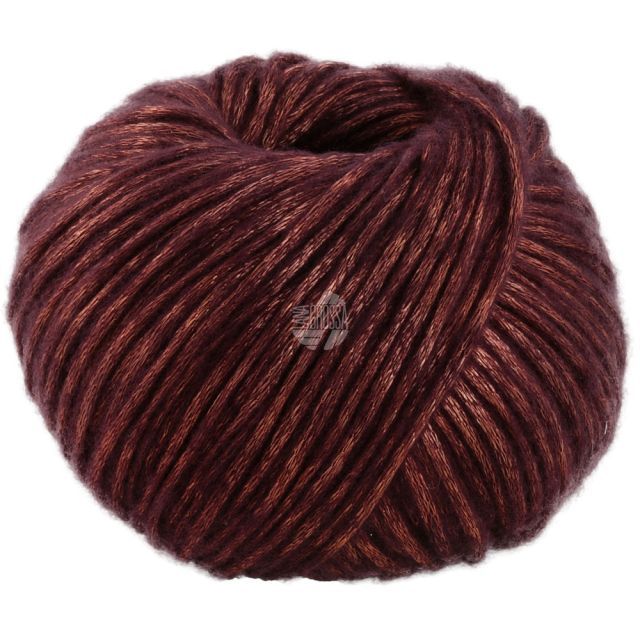 LUCIDA - Viscose/Merino Yarn in Dark Cinnamon Col. 010 - 50g Skein by Lana Grossa