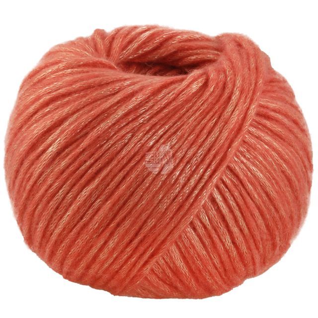 LUCIDA - Viscose/Merino Yarn in Salmon Orange Col. 011 - 50g Skein by Lana Grossa