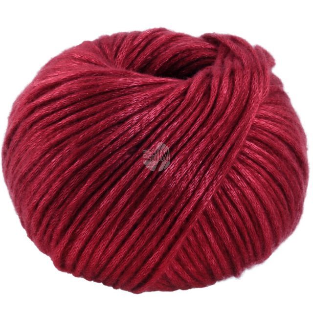 LUCIDA - Viscose/Merino Yarn in Cherry Red Col. 013 - 50g Skein by Lana Grossa