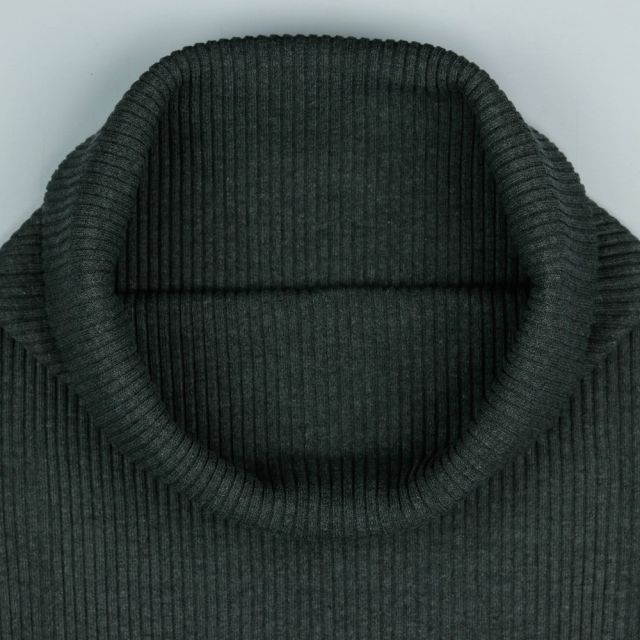 Heavy Ribbing Solid - Charcoal Melange Col. 042