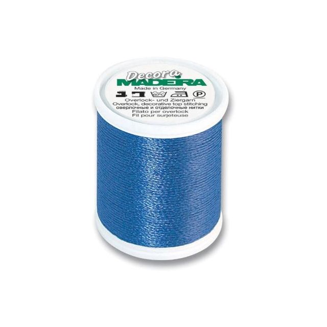 Decora No.6, col.1566 Royal Blue - Decorative Serger Thread 110 yd/100 m - Madeira Rayon Thread