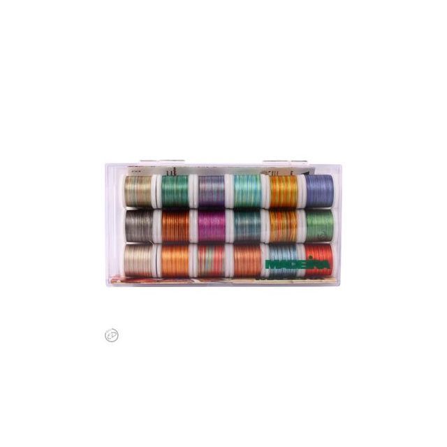 Madeira - Variegated Embroidery Thread Set - POLYNEON  200m - 18 spools