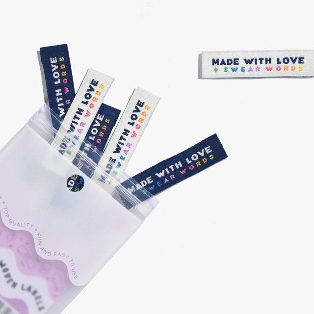 "Made with Love and Swearwords" Labels by KATM Pack fo 6