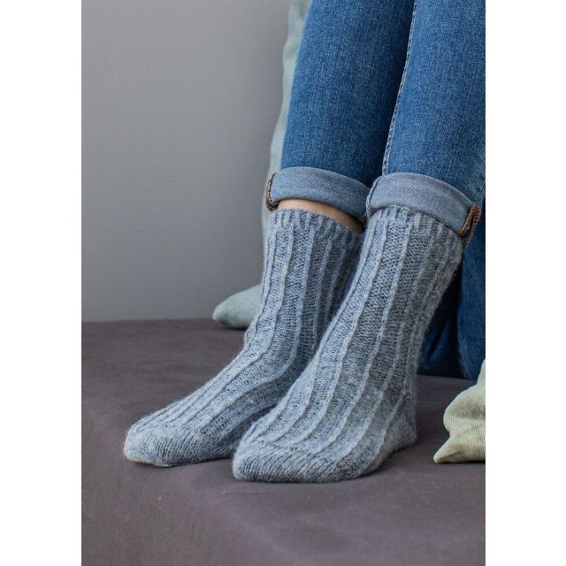  Pattern and Yarn Bundle - Belvoir Socks - Regia Premium Alpaca Soft
