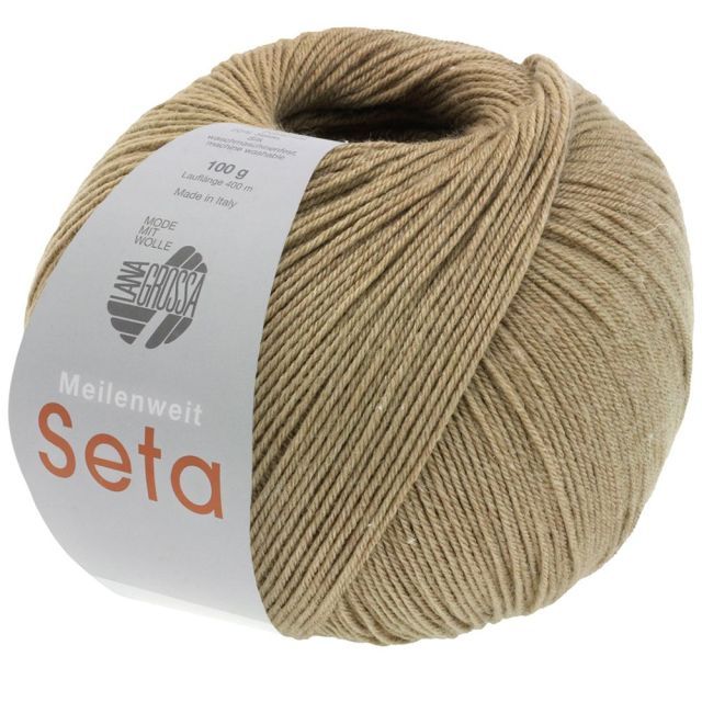 Meilenweit 100 Seta - Clay Beige Col. 32 - 100g Skein 4ply Sock Yarn by Lana Grossa