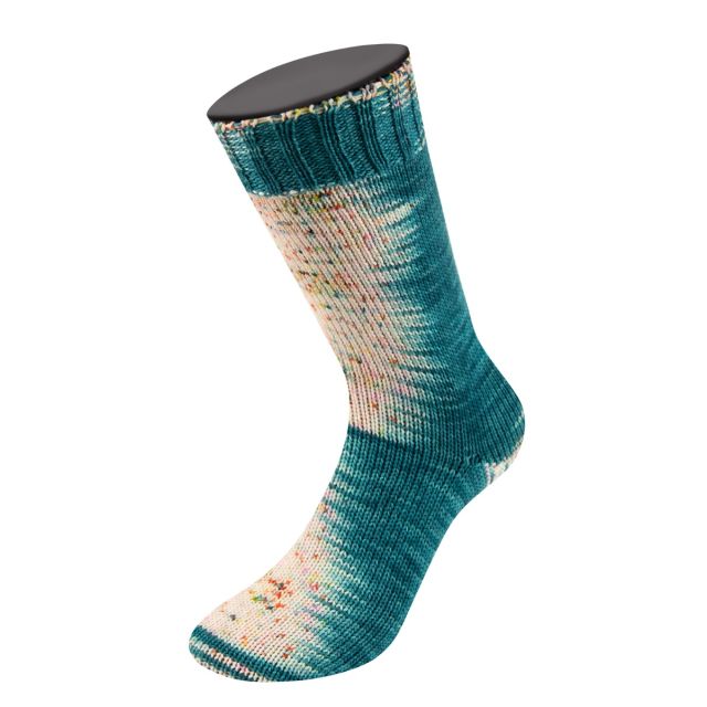 MEILENWEIT 100 MERINO EXTRAFINE "SPOTS"  Col.041  - 100g Sock Yarn by Lana Grossa 