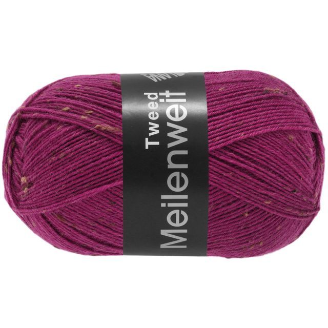 Meilenweit 4-ply Tweed - Virgin Wool/Polyamide -  Aubergine col.173 -100g Skein by Lana Grossa