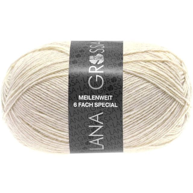 Meilenweit 6-Ply - Solid - Natural Melange Col. 9228 - 150g Skein by Lana Grossa