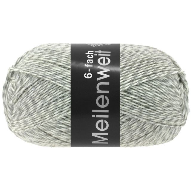 Meilenweit 6-Ply - Mouline - Grey/White Col. 8501 - 150g Skein by Lana Grossa